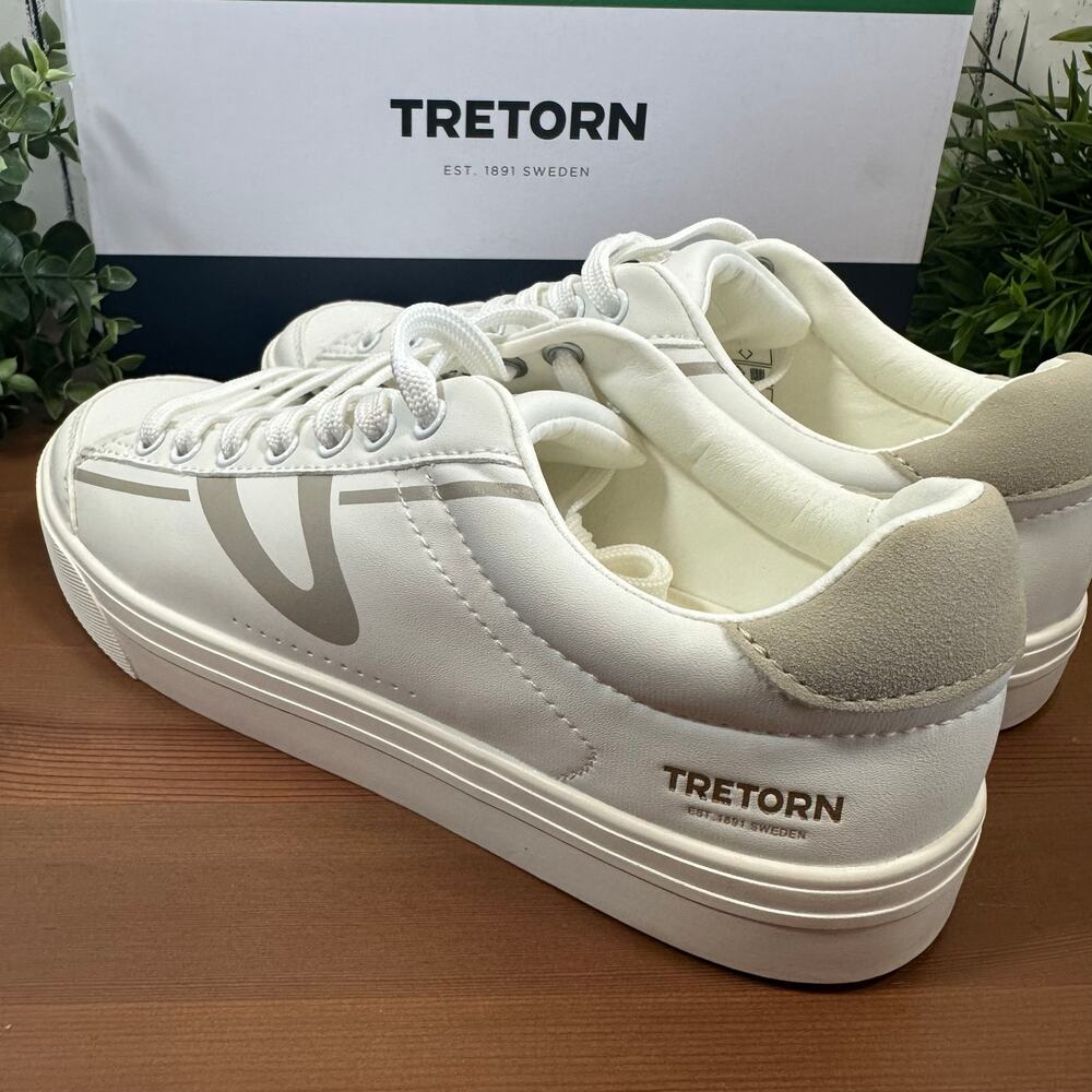 Tretorn Women's Serve Lace Up White Sneakers Size 7 - Picture 4 of 7